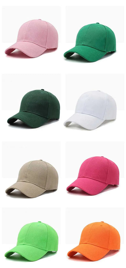 Unisex Cap Casual Plain Baseball Cap Adjustable Snapback Hats Hip Hop Cap Street Dad Hat