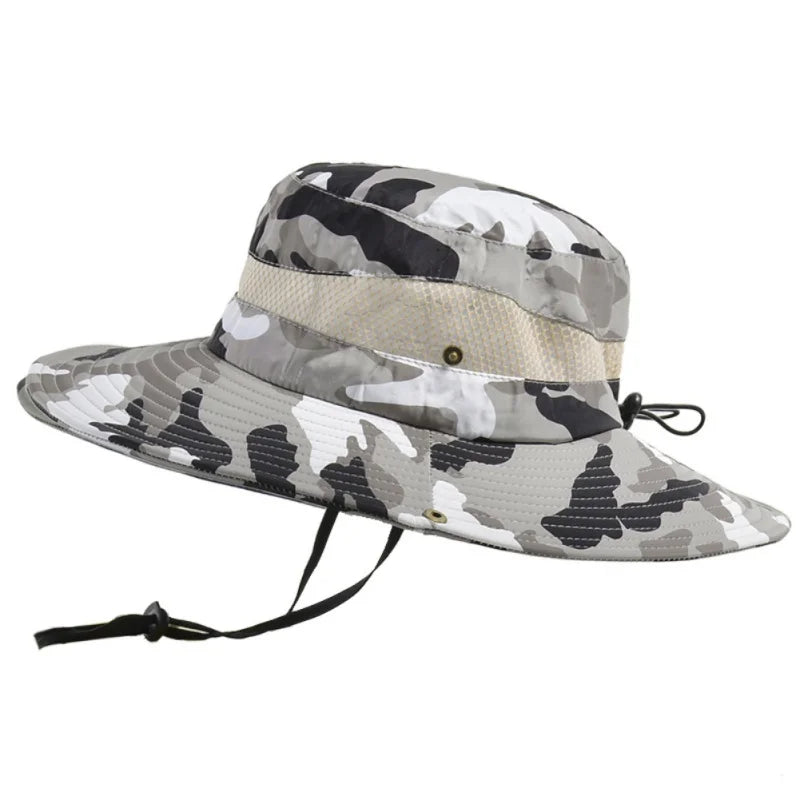 Summer Men Breathable Sun Hat Outdoor Traveling Fishing Hiking Hats
