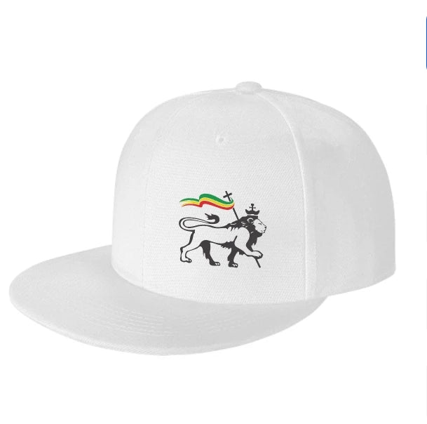 Rasta Lion Of Judah Flat Brim Baseball Cap