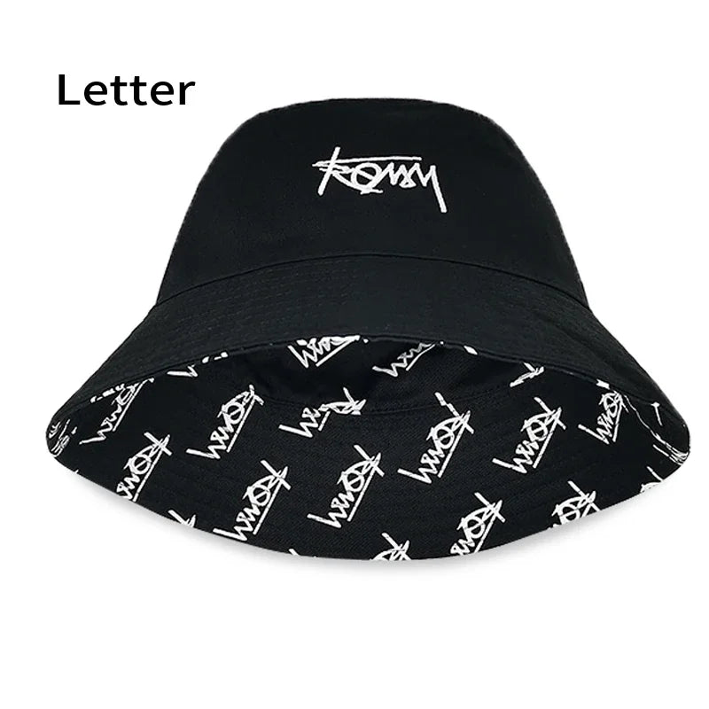 Big Head Letter Bucket Hat for Men Women XL Large Hip Hop Cap Fisherman