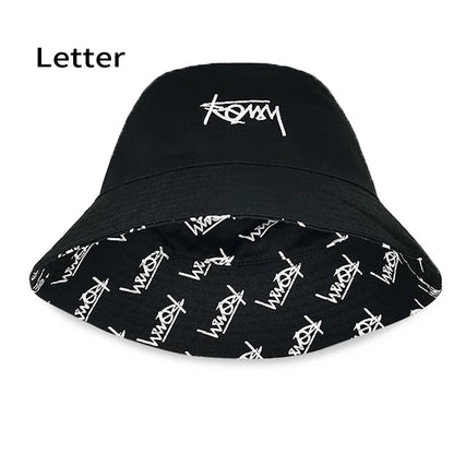 Big Head Letter Bucket Hat for Men Women XL Large Hip Hop Cap Fisherman