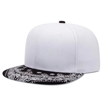 Fashion Embroidery Mens Womens Summer Snapback Cap Cashew Pattern Snapback Hip Hop