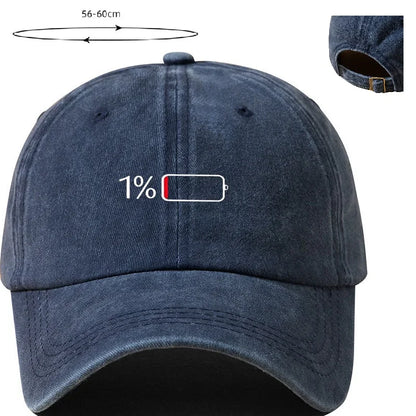 Washed Baseball Cap Print Adjustable Hat