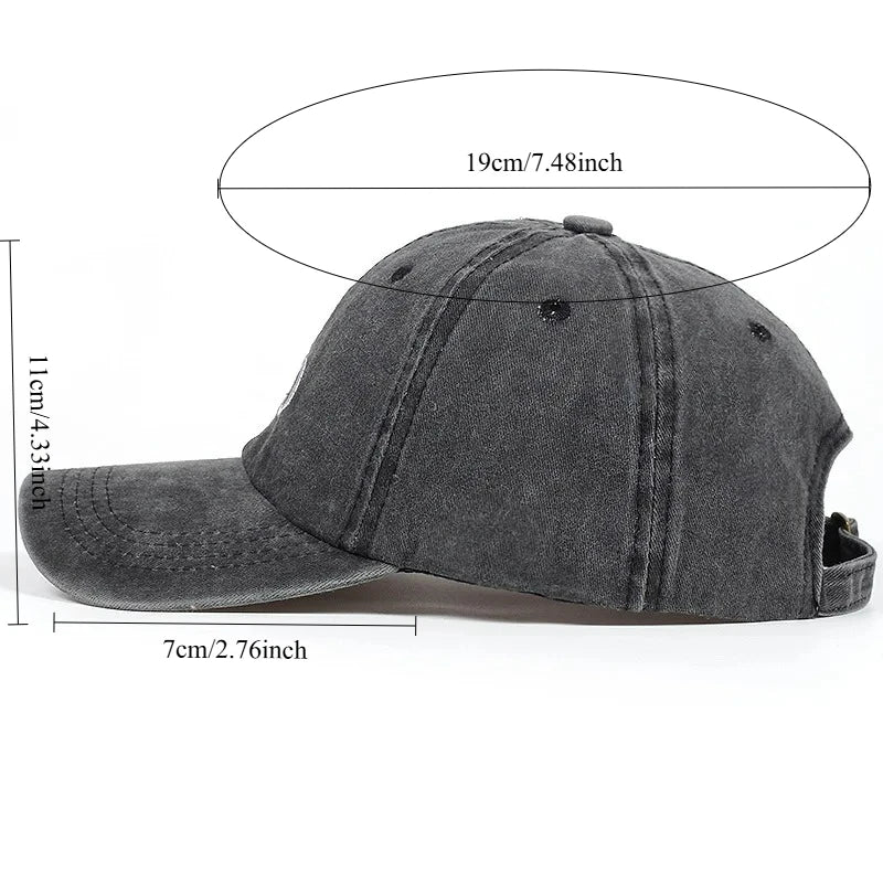 Anime Washed Denim Hats Cosplay Adult Unisex Cap Cartoon Embroidery Luffy Peripheral Fashion  Beanie Hat