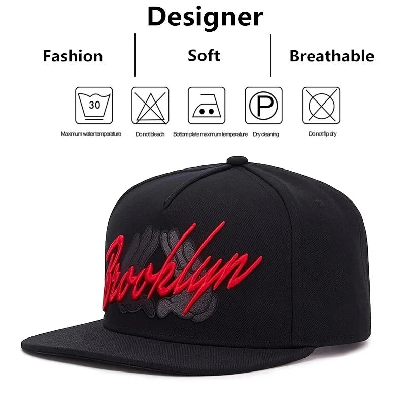 Fashion Brooklyn Embroidery Snapback Cap Hip Hop
