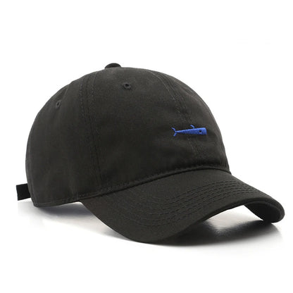 Simple Baseball Cap Men Sebound Hat Whale Embroidery Casual Hat
