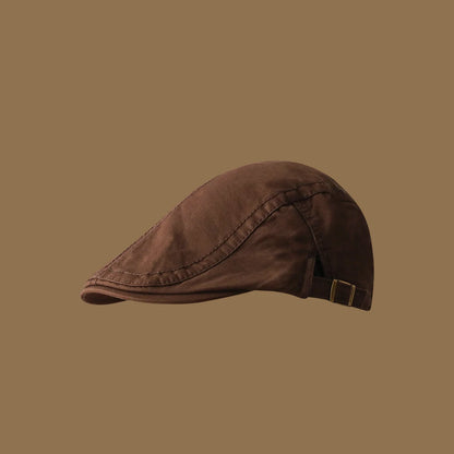 Forward Hat Solid Color Retro British Style Newspaper Hat
