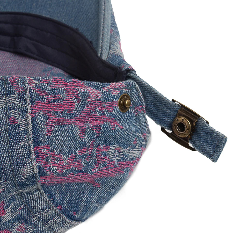 Spring Fashion Print Denim Women's Beret Summer