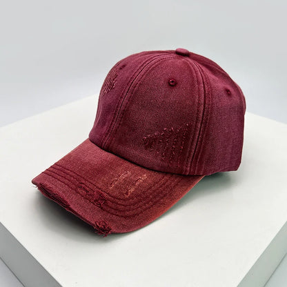New Men Women Gradient American Vintage Broken Baseball Hats