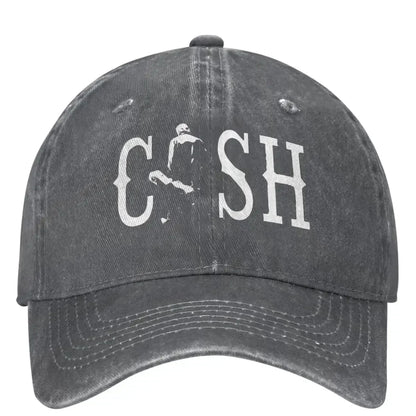 Vintage Cash Walking Outside Musician Baseball Caps