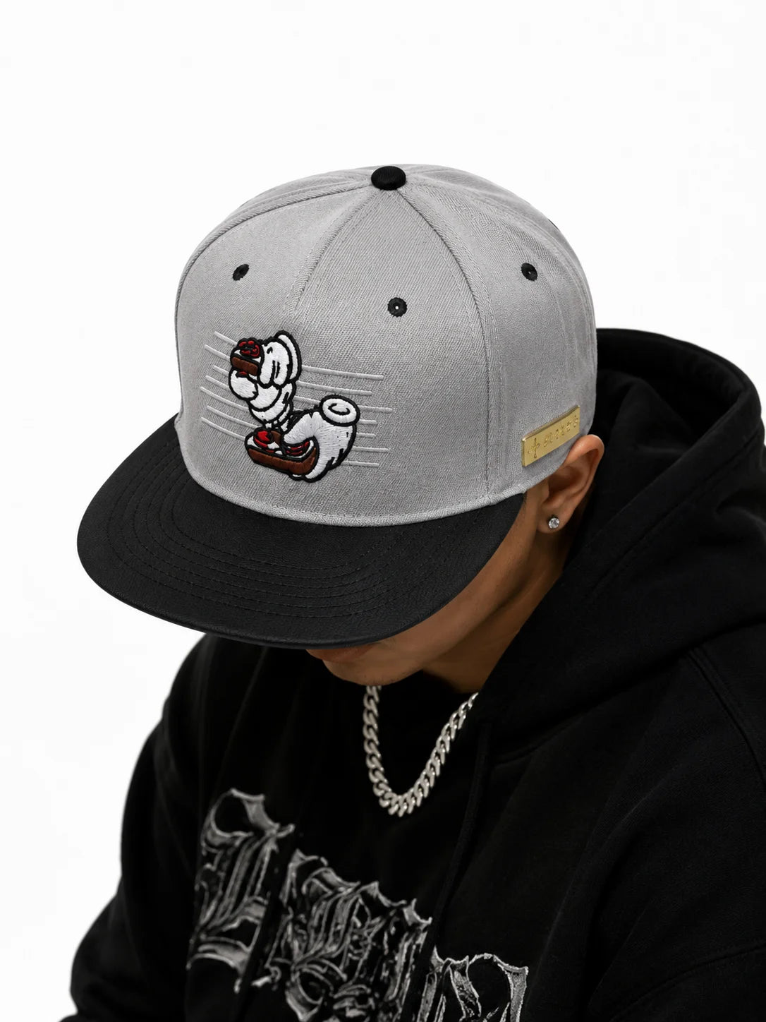 Embroidered Gaming Joystick Flat Brim Snapback Hat
