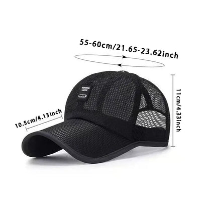 Summer Women Men Mesh Baseball Cap Solid Snapback