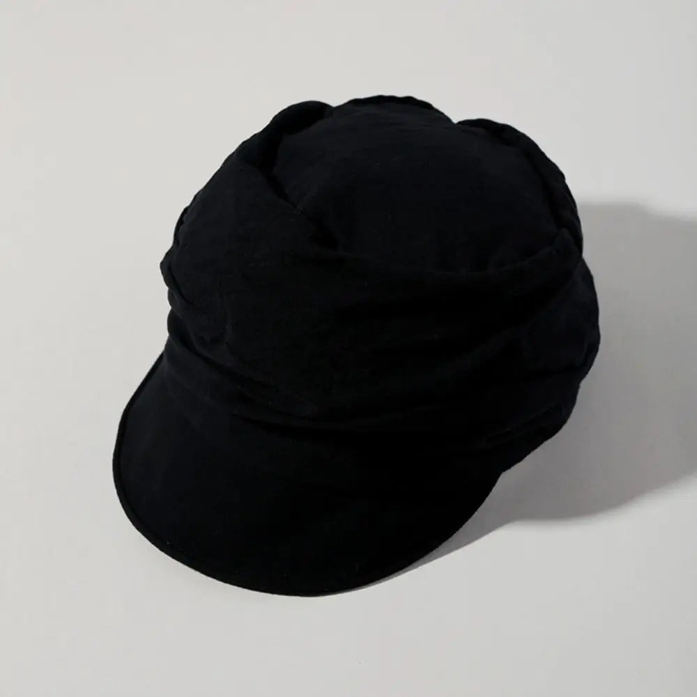 Retro Japanese Linen Berets Classic Pleated Newsboy Hats