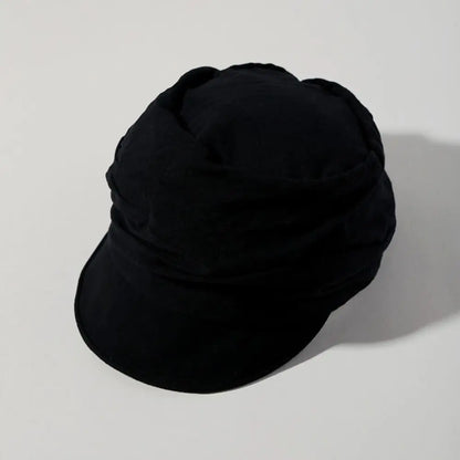 Retro Japanese Linen Berets Classic Pleated Newsboy Hats