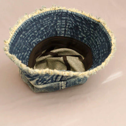 2026 Washed Denim Bucket Hat Women Fisherman's Hat Bucket Hat