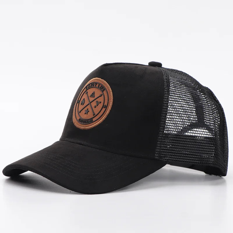 New Summer Mesh Baseball Cap Women Men Letter Patch Snapback Hat