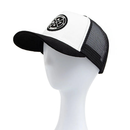Circular leather label Summer Men Mesh Baseball Cap For Women