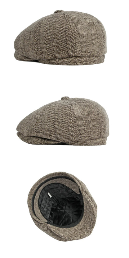Men Berets Autumn Winter Cap Hat Thick Warm Men Beret Cap Male Vintage