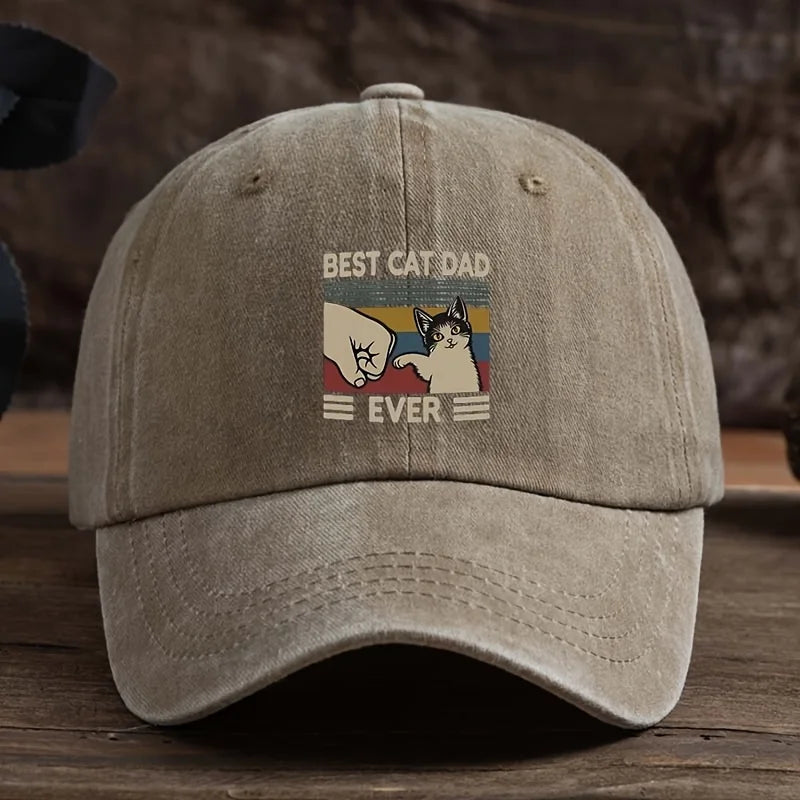 Best Cat Dad Hat with Claw Print and Cat Pattern Buckle Design Suitable for Outdoor Activities, Travel, Fun Styling