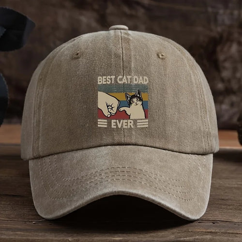 Best Cat Dad Hat with Claw Print and Cat Pattern Buckle Design Suitable for Outdoor Activities, Travel, Fun Styling