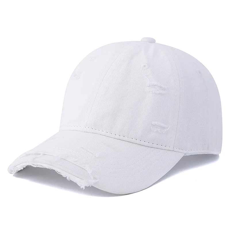 Washed Cotton Retro Distressed Style Cap Baseball Cap Women