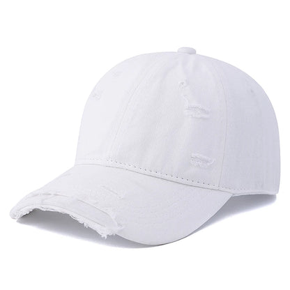 Washed Cotton Retro Distressed Style Cap Baseball Cap Women