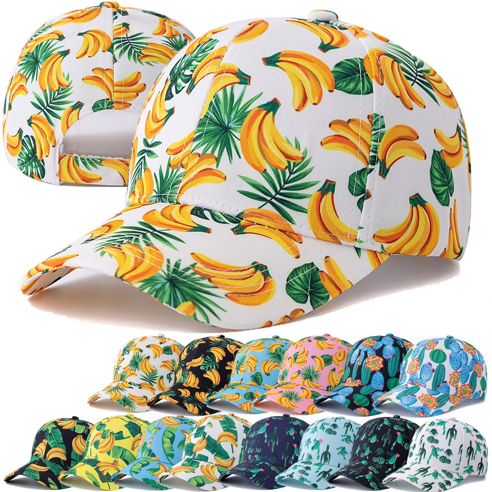 Unisex Summer Baseball Cap Fruit Print Men Women Cap