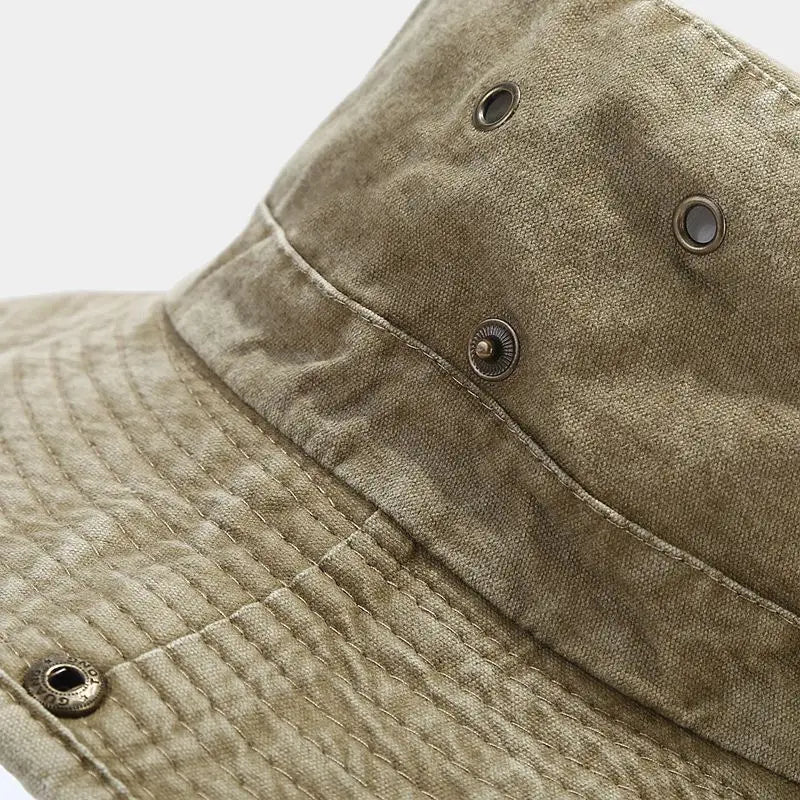New Custom Logo Vintage Washed Cotton Fisherman Cap