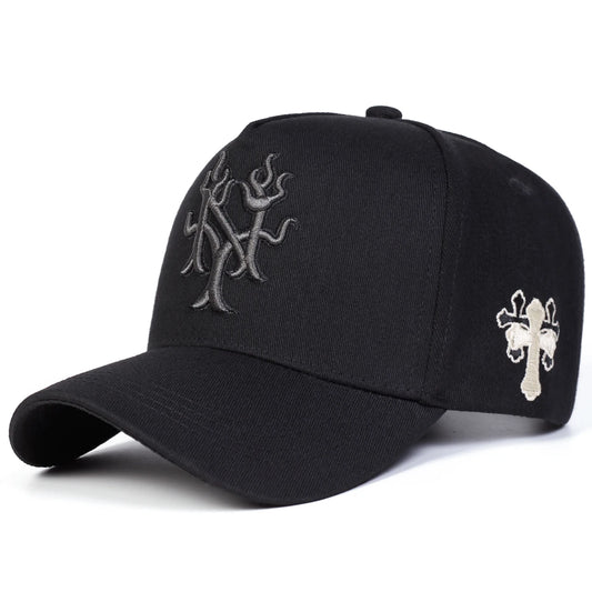 Unisex Branch Cross Embroidery Baseball Caps Spring and Autumn Outdoor Casual Hats Sunscreen Hat Sports Cap