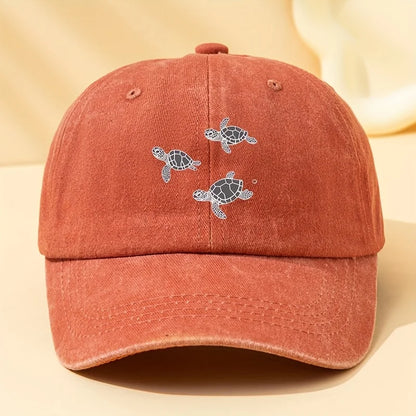 Turtle Print Unisex Baseball Cap with Outdoor