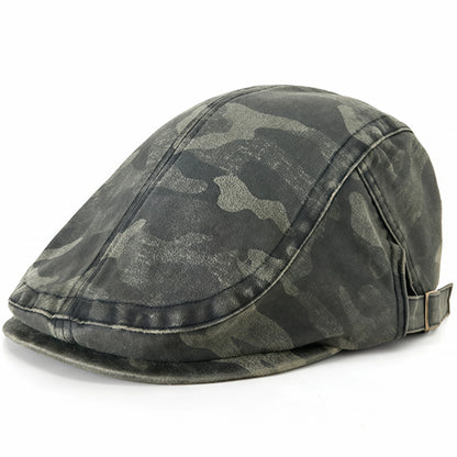 Military Style Cotton Camouflage Ivy Cap Dad Casual Flat Driving Hat