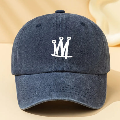 Washed Printed Baseball Cap Suitable for Men and Women