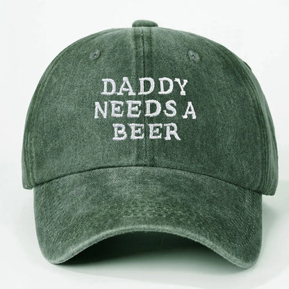 Daddy Needs A Beer Baseball Cap for Men Women