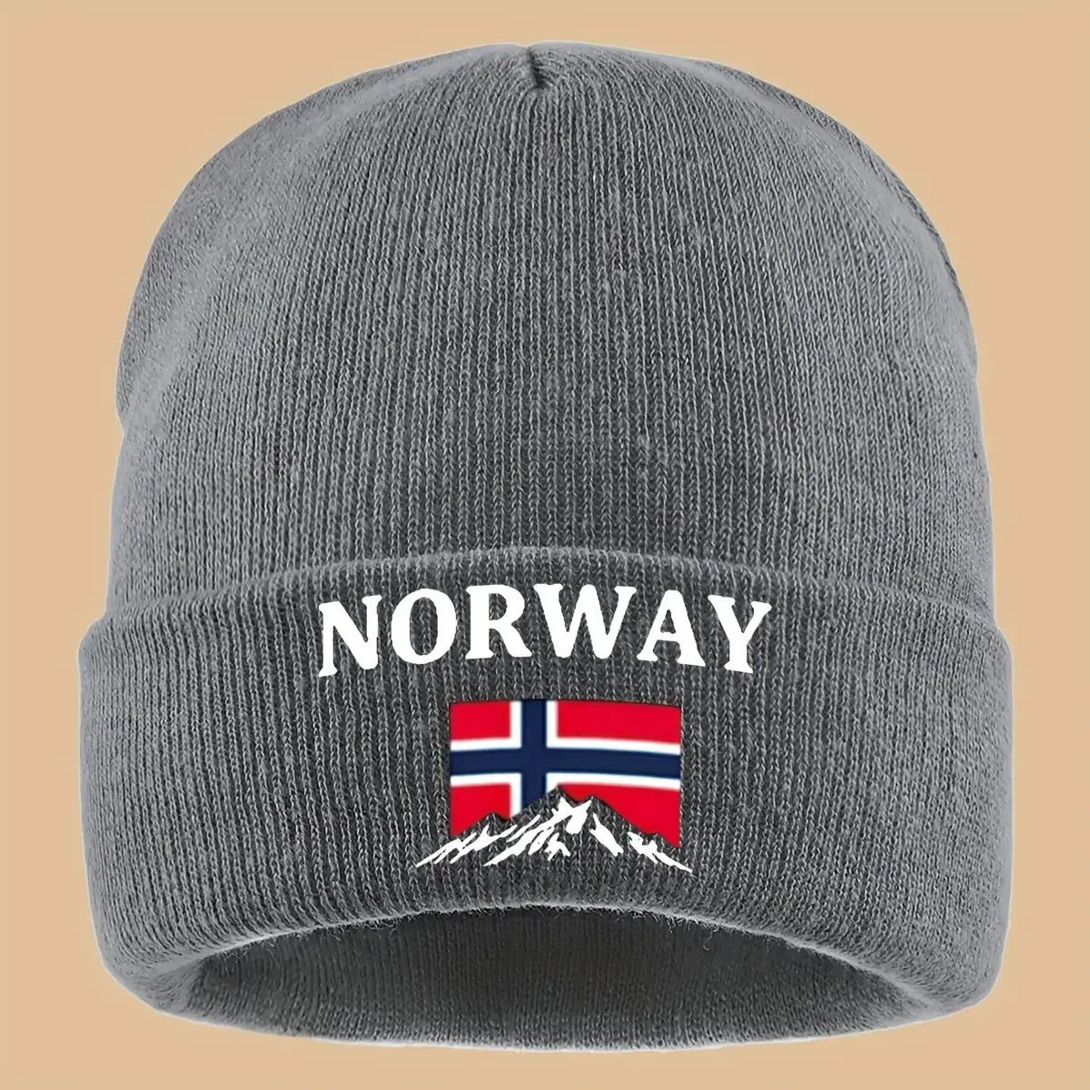 Lined Knit Beanie With Norway Embroidery Vintage Trucker Hat For Youth Couples