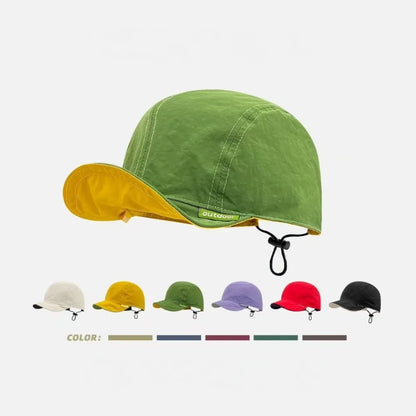 Unisex Fashion Letter Embroidery Short Brim Cap