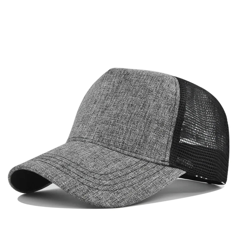 New Autumn Solid Mesh Patchwork Women Men Baseball Cap