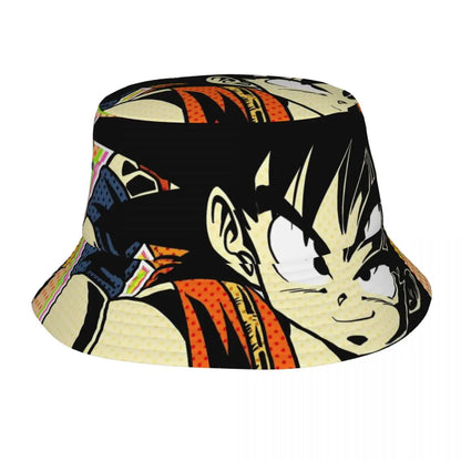 Goku Dragon Ball Bucket Hats for Woman Summer Travel Anime Manga