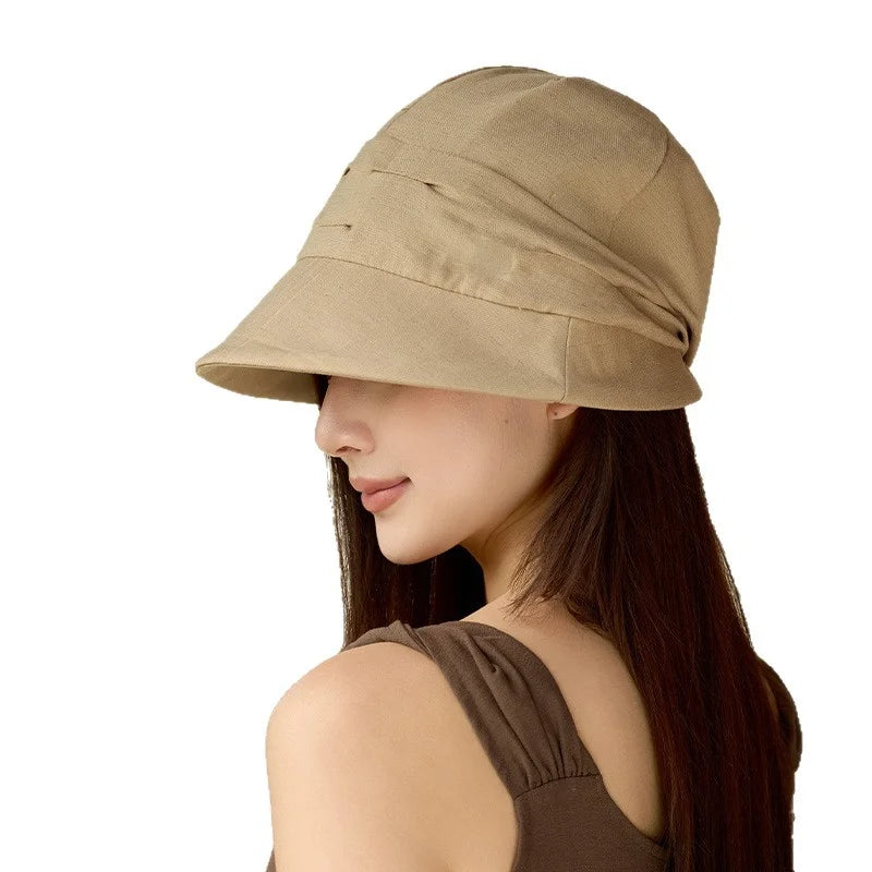Japanese-Style Retro Baseball Cap For Women Outdoor Sports Bucket Hat