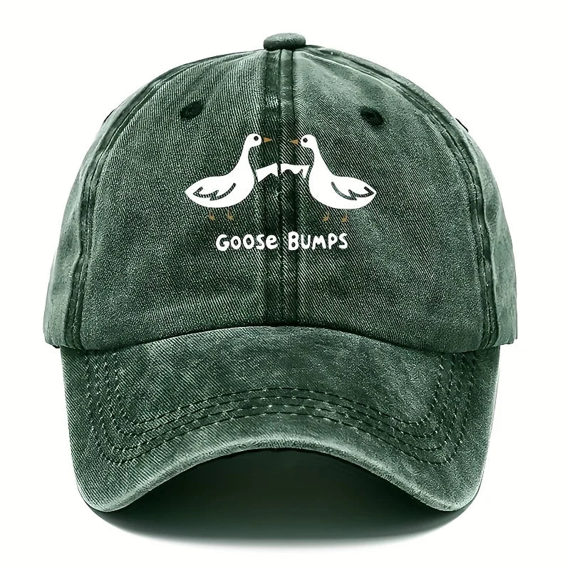 Retro Goose Print Baseball Cap for Men's Sports Hat