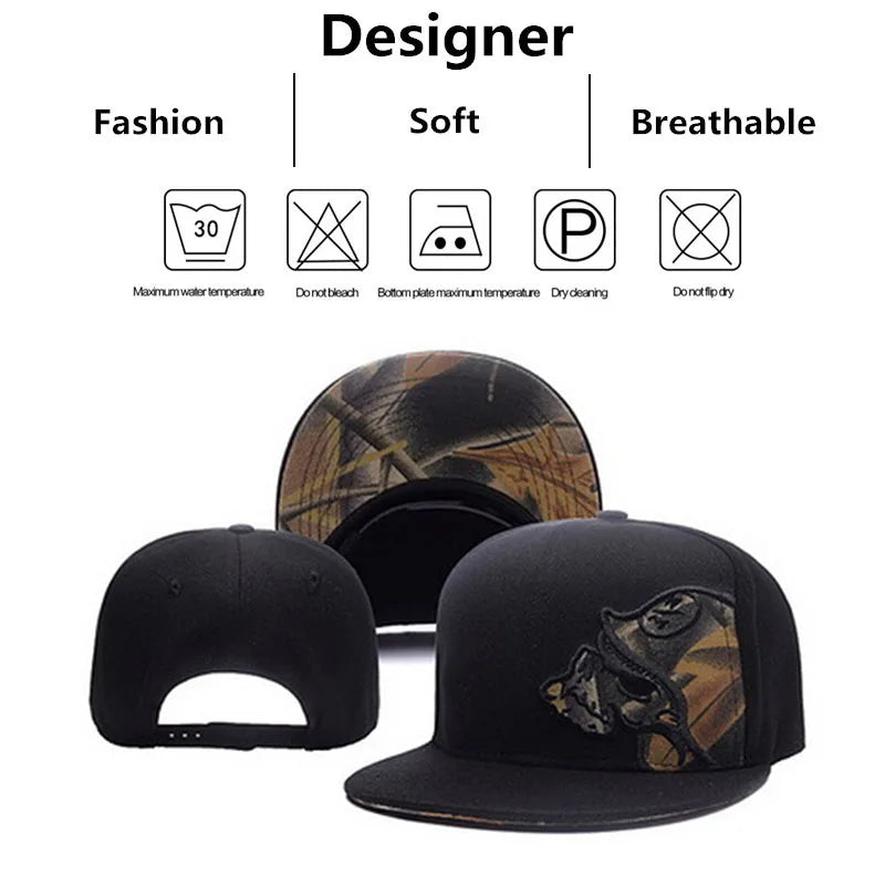 Unisex Helmeted Man Embroidery Hip-Hop Hats