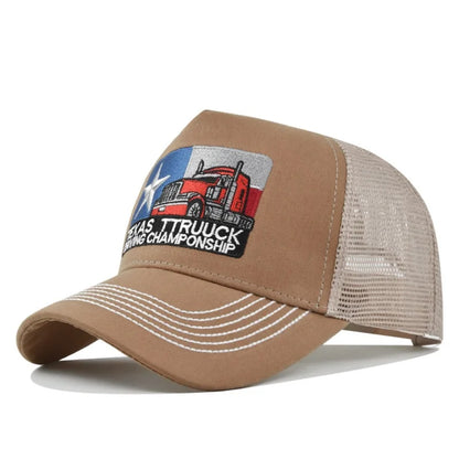 Unisex Baseball Cap Texas Embroidered Trucker Hat Mesh Hat Cap For Men Women