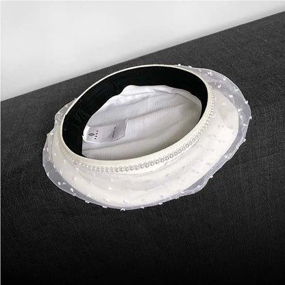 Women's Summer Thin Hollow Lace Beret French Retro Painter Hat