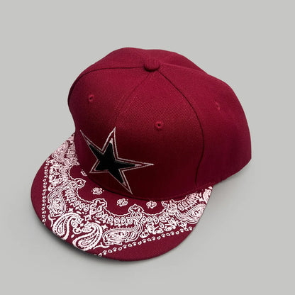 Hip-hop Pentagram Embroidery Baseball Hats Men Women