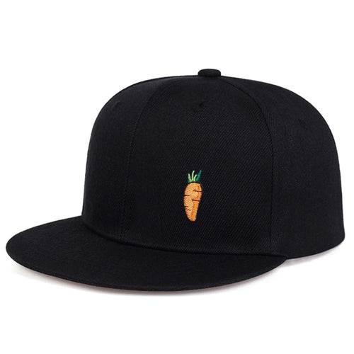 Unisex Carrot Embroidery HipHop Hats Fashion Spring Autumn Outdoor Adjustable Casual Baseball Caps Sunscreen Hat