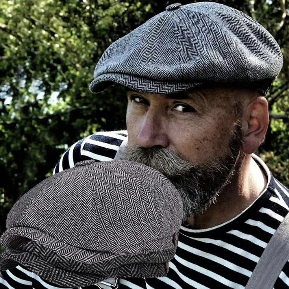 Vintage Retro Caps Hat Men British Painters Hats