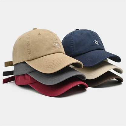 Unisex RH Letter Embroidery Baseball Cap Summer Casual Hat Outdoor Shade Adjustable Hip Hop Hats