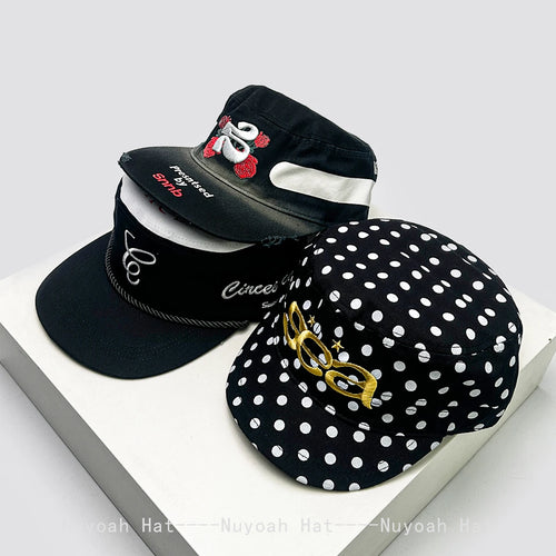 Color Block Embroidered Letters Rose Baseball Hats