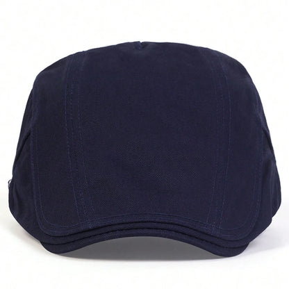 Men Light Board Solid Color Berets Newsboy Caps Hip Hop British Painters Hats Adjustable