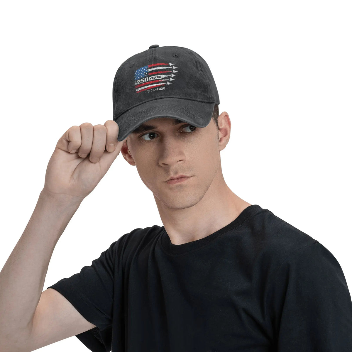 Retro America 250 Years 1776 2026 USA Birthday Baseball Cap