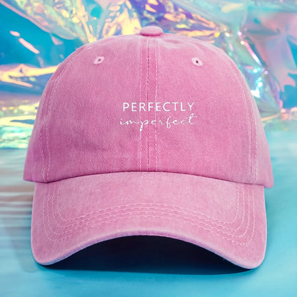 1pc Vintage "Perfectly Imperfect" Washed Baseball Cap